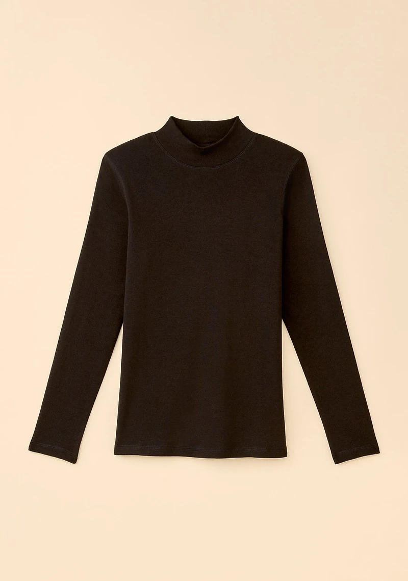Cotton Mock Neck Top