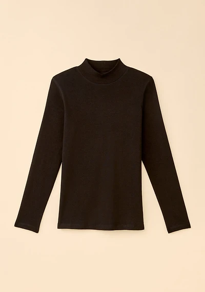Cotton Mock Neck Top
