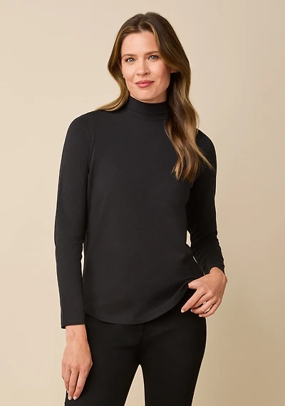 Long Sleeve High Mock Neck Tee