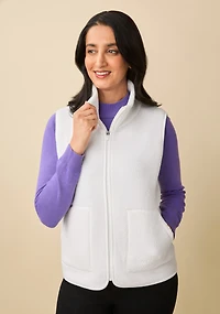 Cozy Mock Neck Fleece Vest