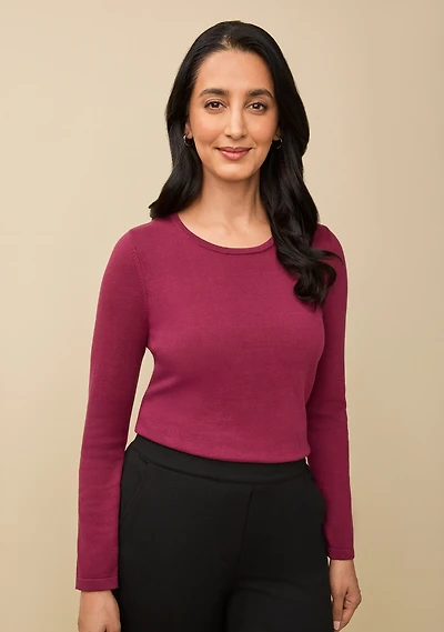 Crew Neck Jersey Pullover