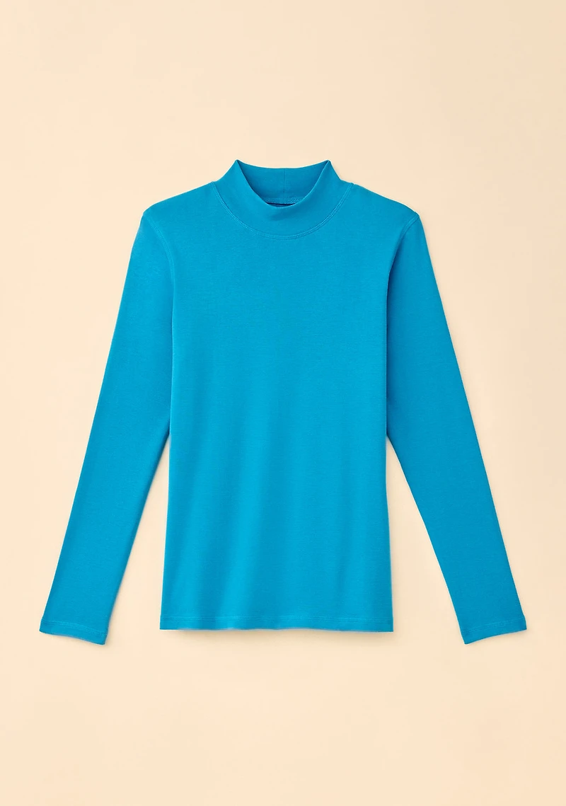Cotton Mock Neck Top