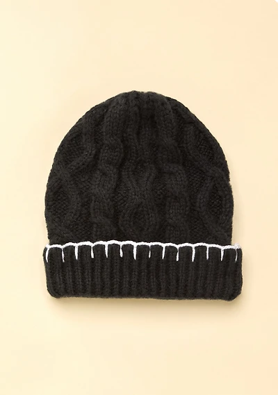 Saddle stitch Cable Hat