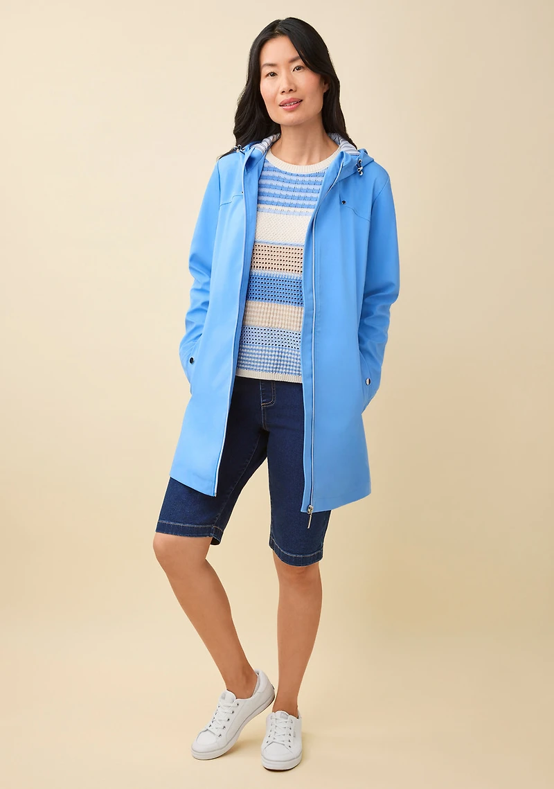 Striped-Lining Wind Jacket