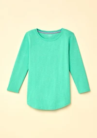Cotton Slub 3/4 Sleeve Tee