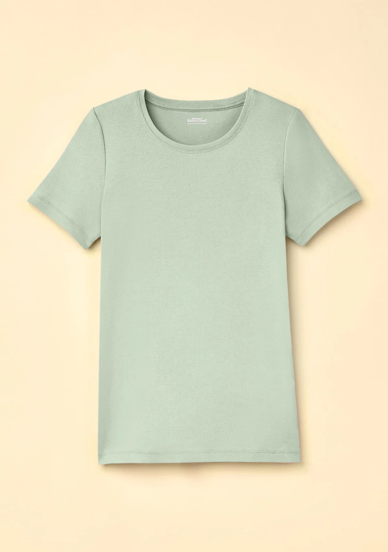 Ribbed Cotton Crewneck Tee