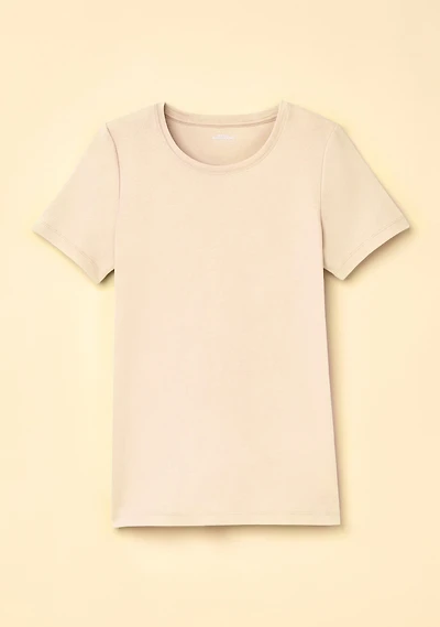 Ribbed Cotton Crewneck Tee