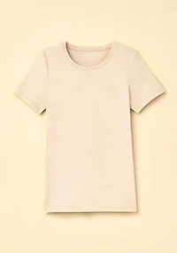 Ribbed Cotton Crewneck Tee