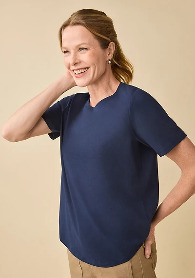 Organic Cotton Semi Fit Crewneck Tee