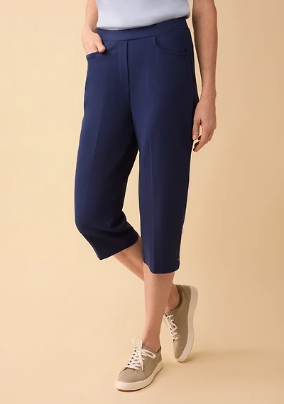 Pull-On Knit Capri Pant