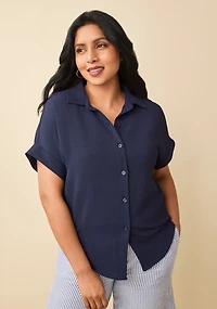 Solid Short Sleeve Shirt