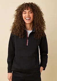 Embroidered Quarter Zip Popover