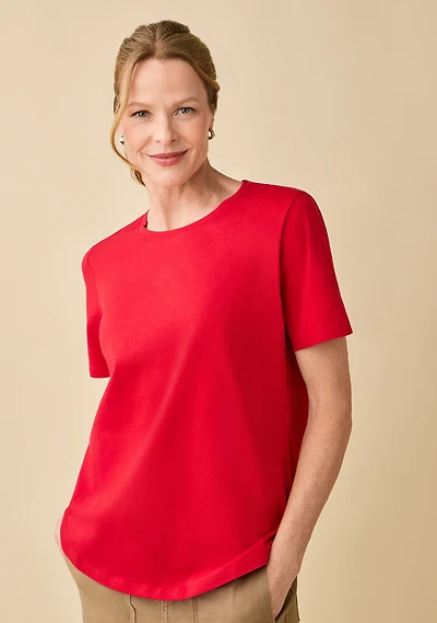 Organic Cotton Semi Fit Crewneck Tee