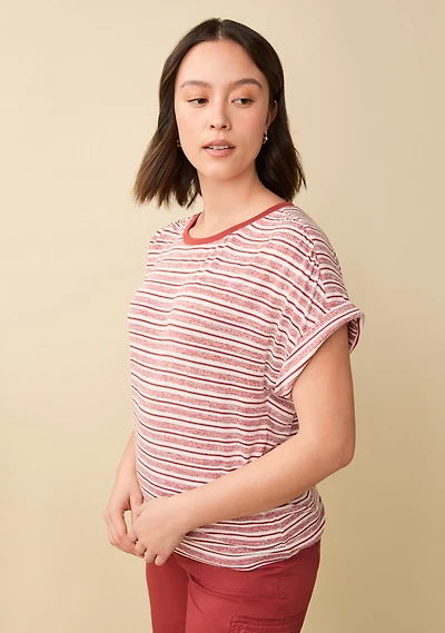 Striped Drop Shoulder Top