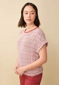 Striped Drop Shoulder Top
