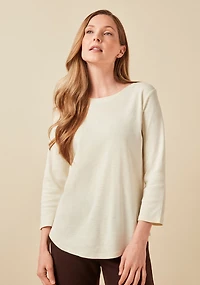 Essential 3/4 Sleeve Crew Neck Tee