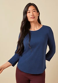 Essential 3/4 Sleeve Crew Neck Tee