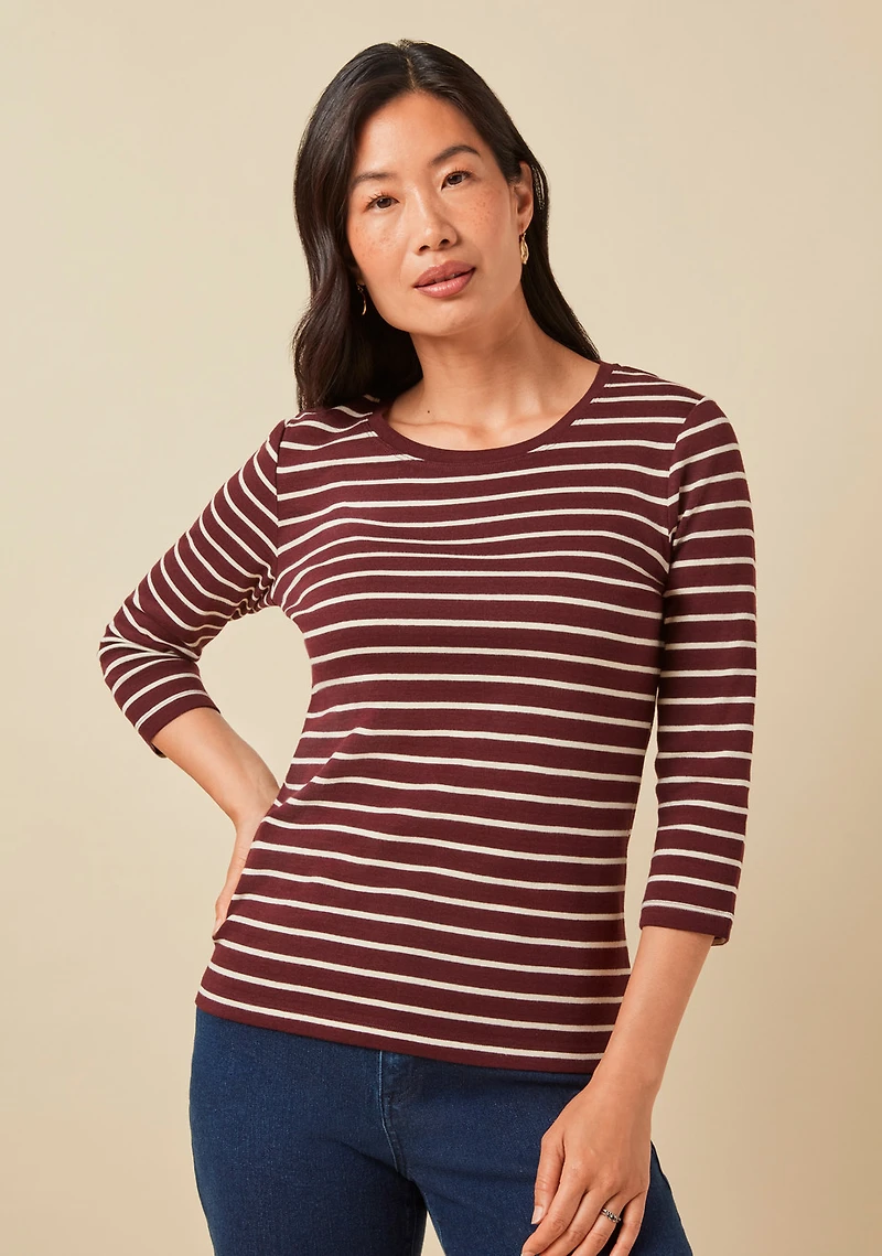 Mariner Stripe Crew Neck Tee