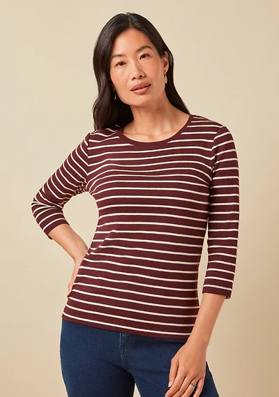Mariner Stripe Crew Neck Tee