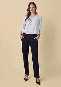 French Terry Straight Leg Pull-On Pant
