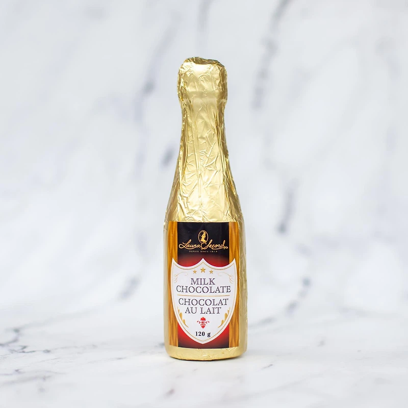 Bouteille de champagne en chocolat au lait creux 120 g [86591]