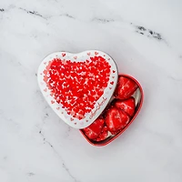 Boîte métallique de coeurs en chocolat au lait 98 g [92336]