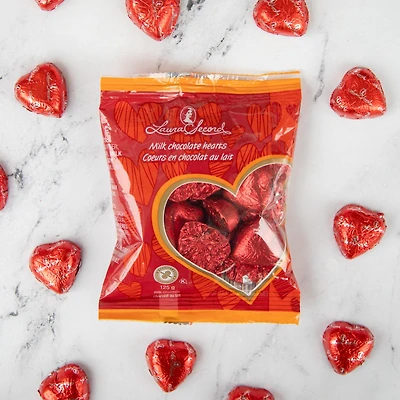 Sachet de coeurs en chocolat au lait 125 g [89057]