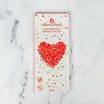 Barre de voeux de St-Valentin chocolat au lait 100 g [86530]