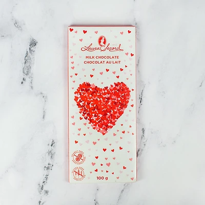 Barre de voeux de St-Valentin chocolat au lait 100 g [86530]