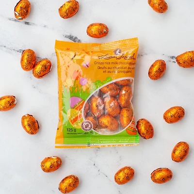 Sachet de mini-oeufs chocolat au lait et riz croustillant 125 g [89191]
