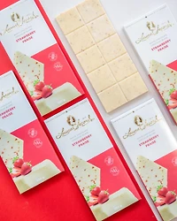 Barre de chocolat blanc et fraises 100 g [87043]