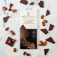 Barre chocolat noir 70 % avec éclats de cacao 100 g [87055]