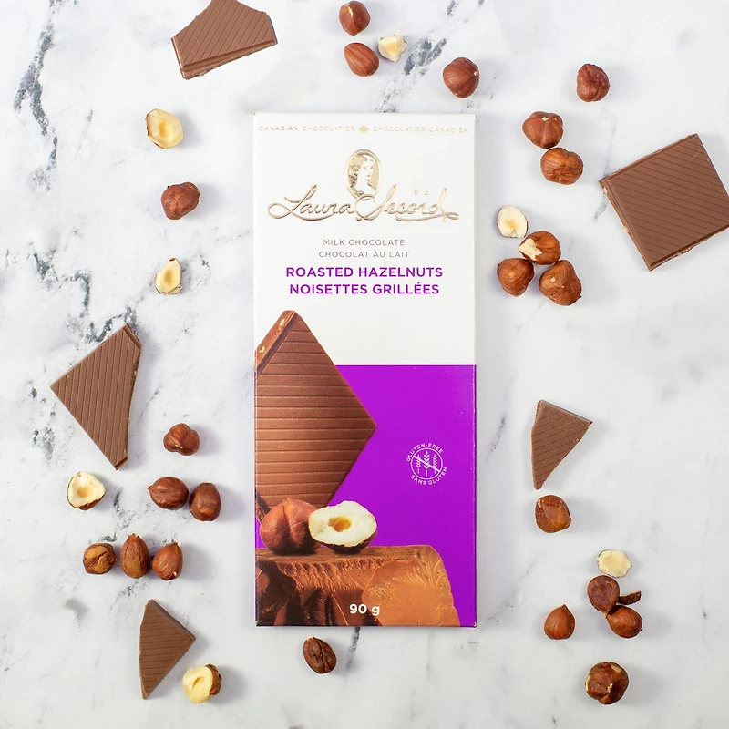 Barres de chocolat au lait et noisettes grillées 90 g [87073]