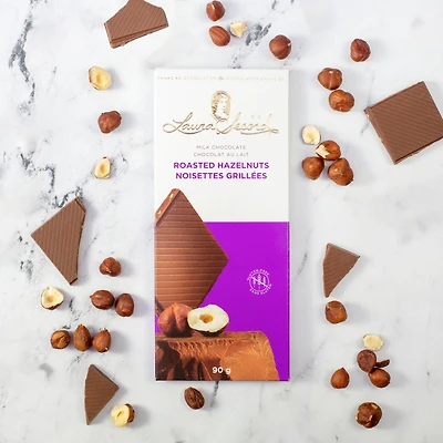 Barres de chocolat au lait et noisettes grillées 90 g [87073]