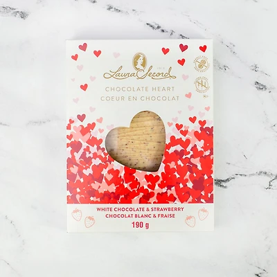 Coeur chocolat blanc & fraise 190 g [86550]