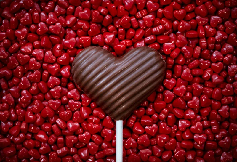 Milk Chocolate Heart Pop 50 g [86378]