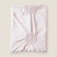 Swift Home Floral Ruched Duvet Cover Set