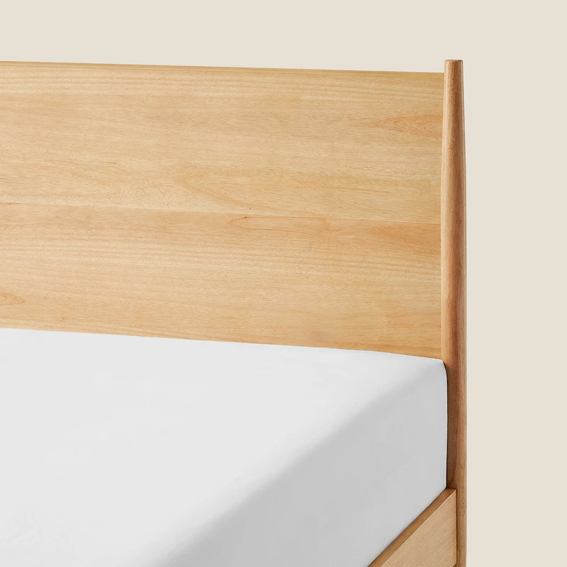 Silk & Snow Mid-Century Modern Bed