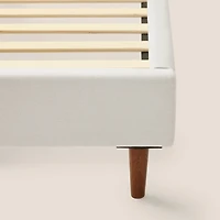 Silk & Snow Grid Tufted Upholstered Bed