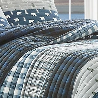 Eddie Bauer Blue Creek Plaid Quilt Set
