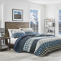 Eddie Bauer Blue Creek Plaid Quilt Set