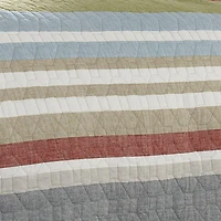 Eddie Bauer Salmon Ladder Stripe Quilt Set