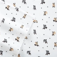 Poppy & Fritz Skateboarding Bulldogs Sheet Set