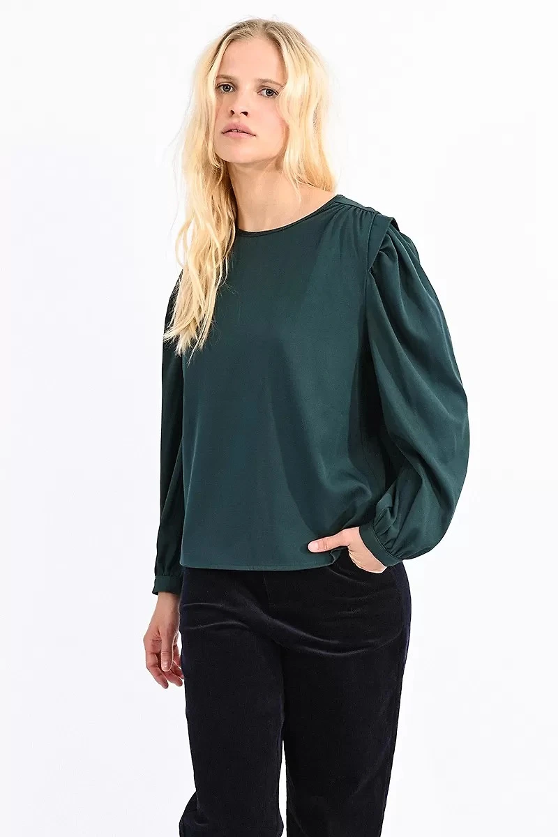 M.BRACKEN BLOUSE DK GR222406