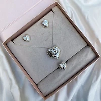 ANNA PRATA SET HEART SILVER219418