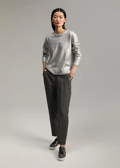 LOLA LAM SWEATER  SILVER226203