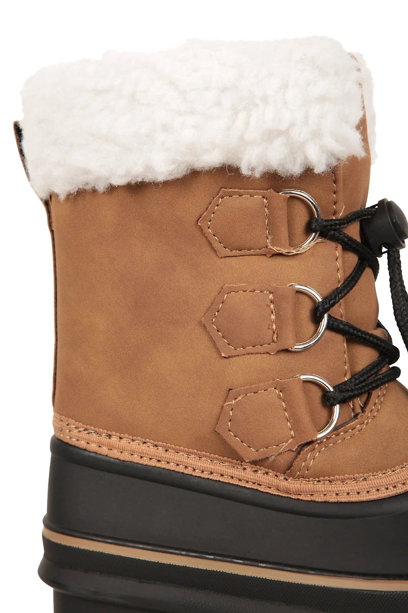 Casual Toddler Adaptive Lace-Up Snow Boots