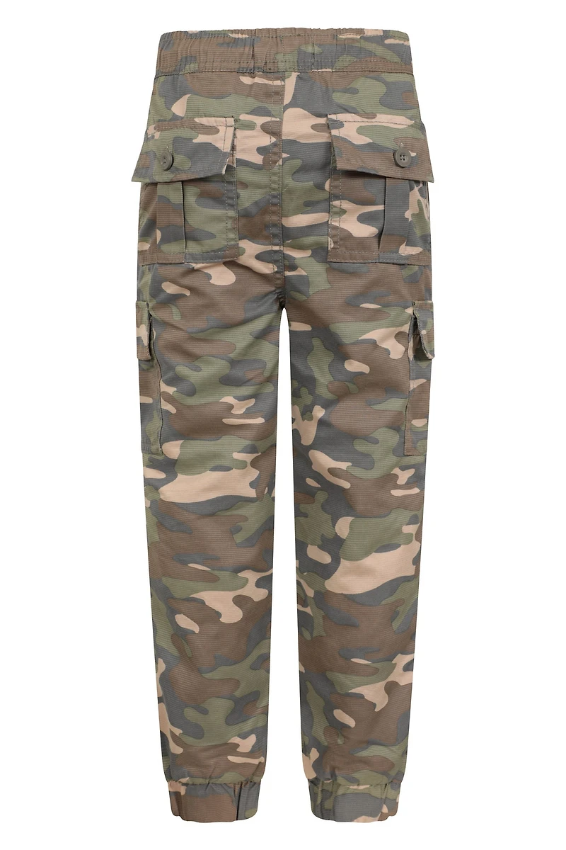 Camo Kids Stain Resistant Cargo Pants