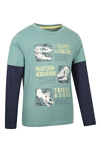 Dino Facts Kids Long Sleeve Top