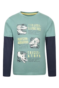 Dino Facts Kids Long Sleeve Top